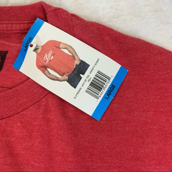 Levi’s Vintage Style Red T-Shirt Varsity Script NWT Sz L - Picture 5 of 5